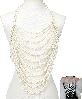 White Pearl Layered Shoulder Chain for Women