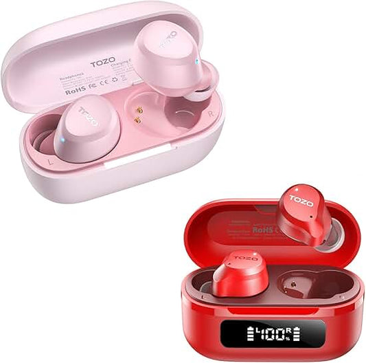 Lightweight Wireless Earbuds with Noise Cancelling and Bluetooth 5.3