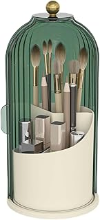Green 360° Rotating Makeup Brush Holder with Dust Cover
