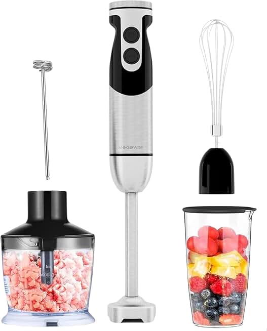 Hand Blender with 5 Attachments in Black