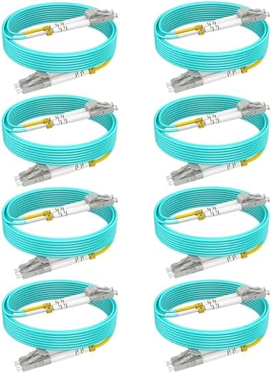 16ft Multimode Fiber Patch Cable, 8-Pack