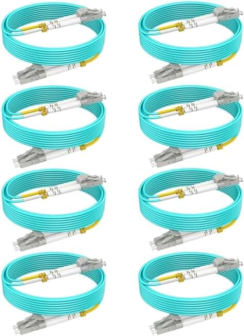 16ft Multimode Fiber Patch Cable, 8-Pack