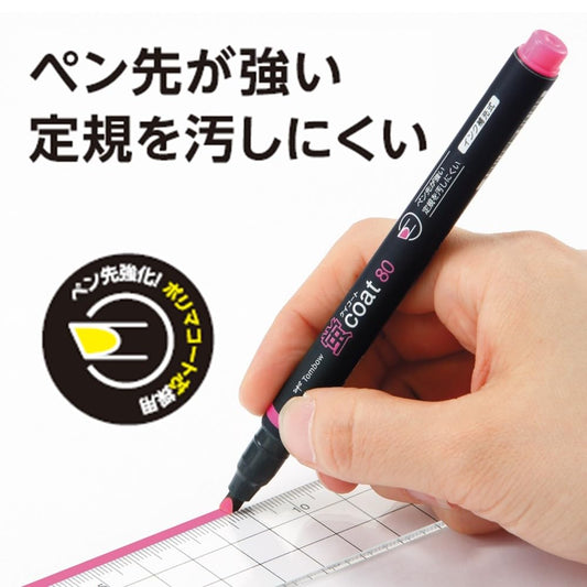 Five-color highlighter with strong nib and polymer core