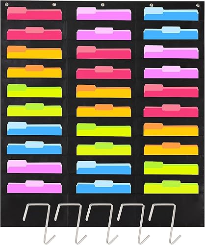 Heavy Duty 30-Pocket Wall Organizer with Hangers