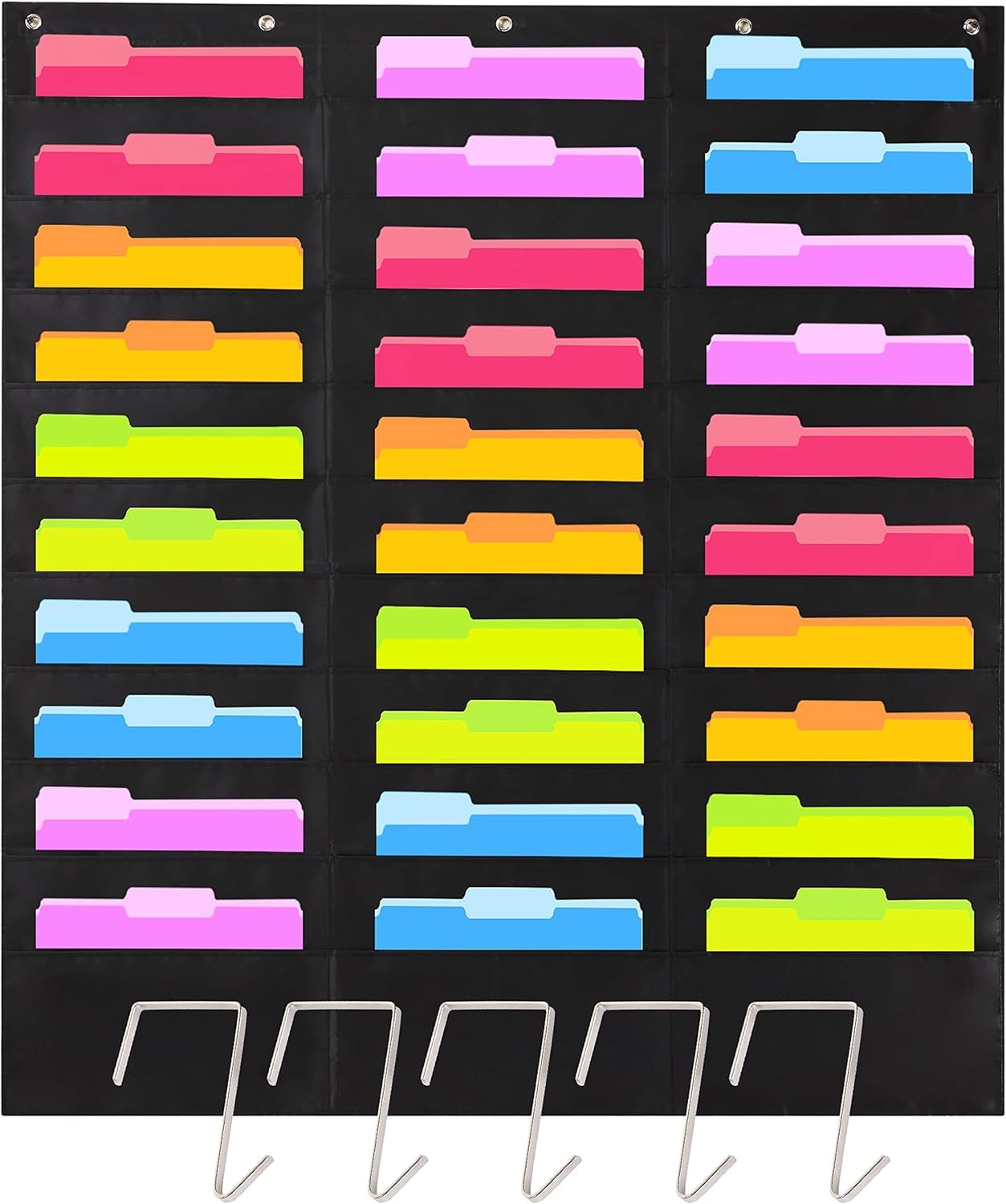 Heavy Duty 30-Pocket Wall Organizer with Hangers