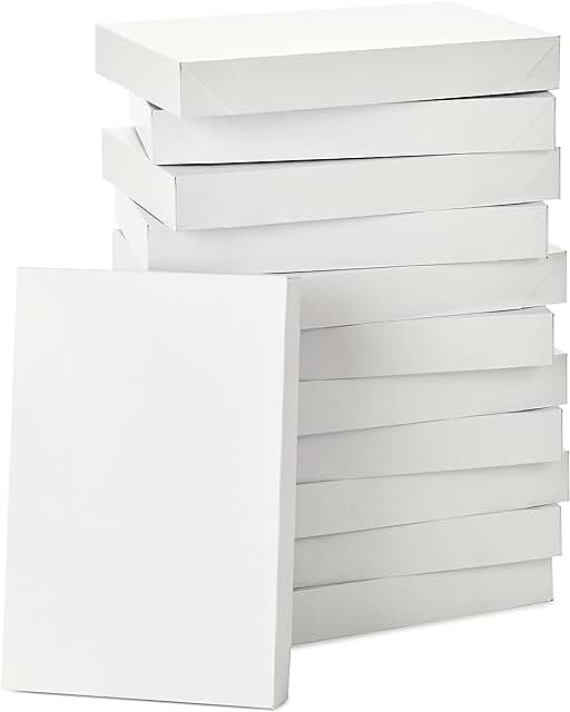 Large White Gift Boxes with Lids for Special Occasions