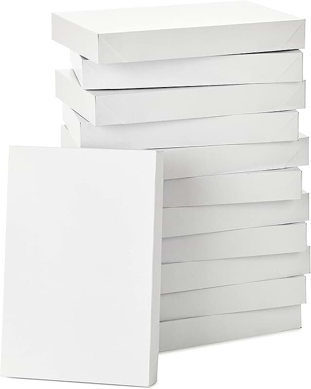 Large White Gift Boxes with Lids for Special Occasions