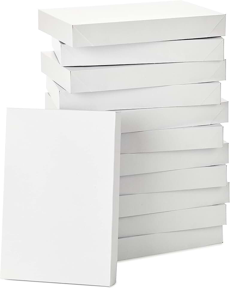 Large White Gift Boxes with Lids for Special Occasions