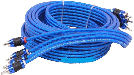 12-Foot 4-Channel Audiophile RCA Interconnect Cable