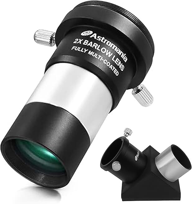 1.25" 90-Degree Diagonal Mirror with 2X Barlow Lens Bundle