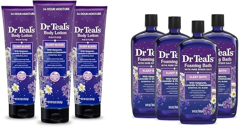Sleep Lotion and Bath Set for Restful Nights