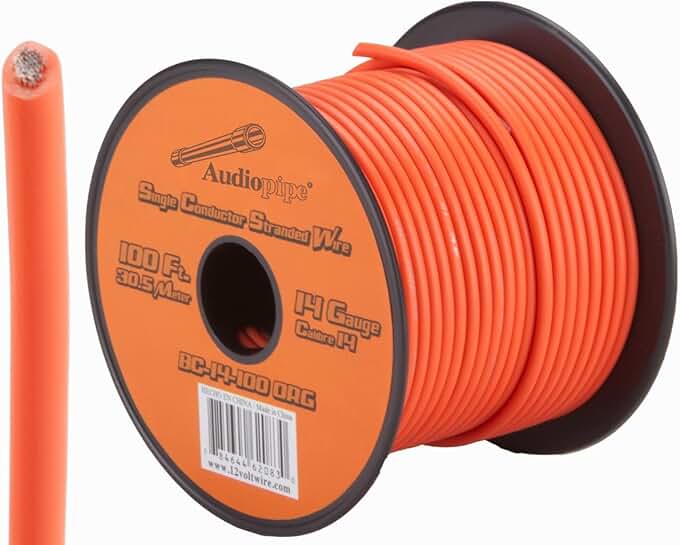 14 Gauge 100 Feet Remote Wire in Orange
