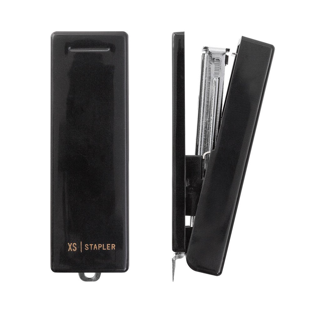 Compact black stapler from XS series