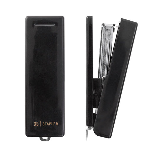 Compact black stapler from XS series