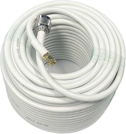 100FT 5D-FB Coaxial Cable, 50 Ohm, N-Male to SMA-Male