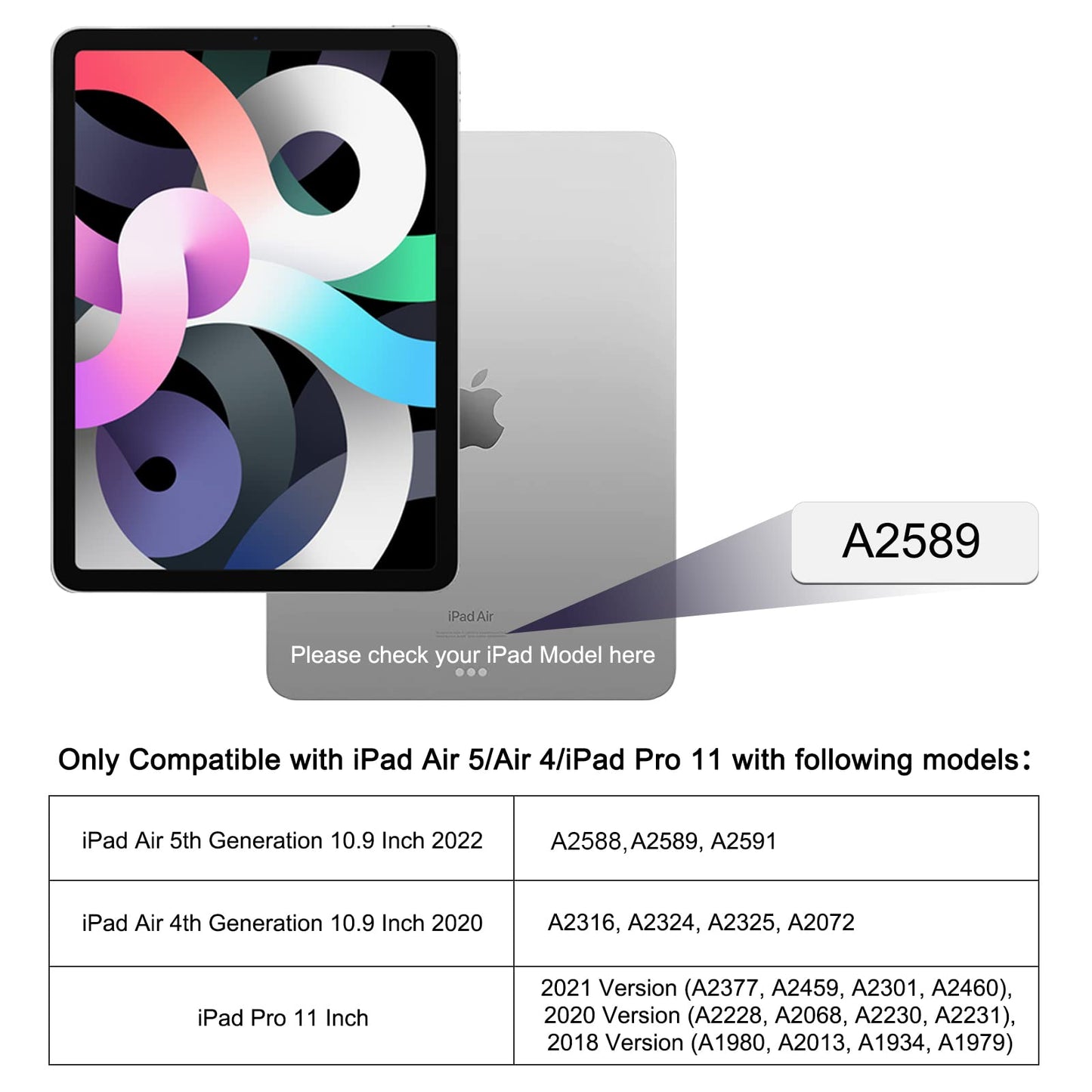 [2 Pack] Screen Protector Compatible with iPad Air 5th 4th Generation (10.9 inch, iPad Air 5/Air 4, 2022/2020) and iPad Pro 11 Inch All Models Tablet - Tempered Glass, Apple Pencil Compatible