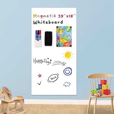 Magnetic Whiteboard Contact Paper, 39" x 18"