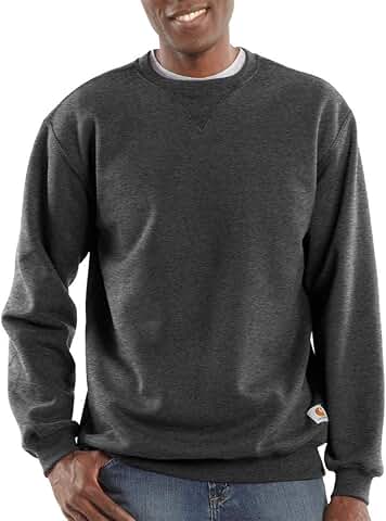 Men's Big & Tall Midweight Crewneck Sweatshirt, Carbon Heather, 3X-Large Tall