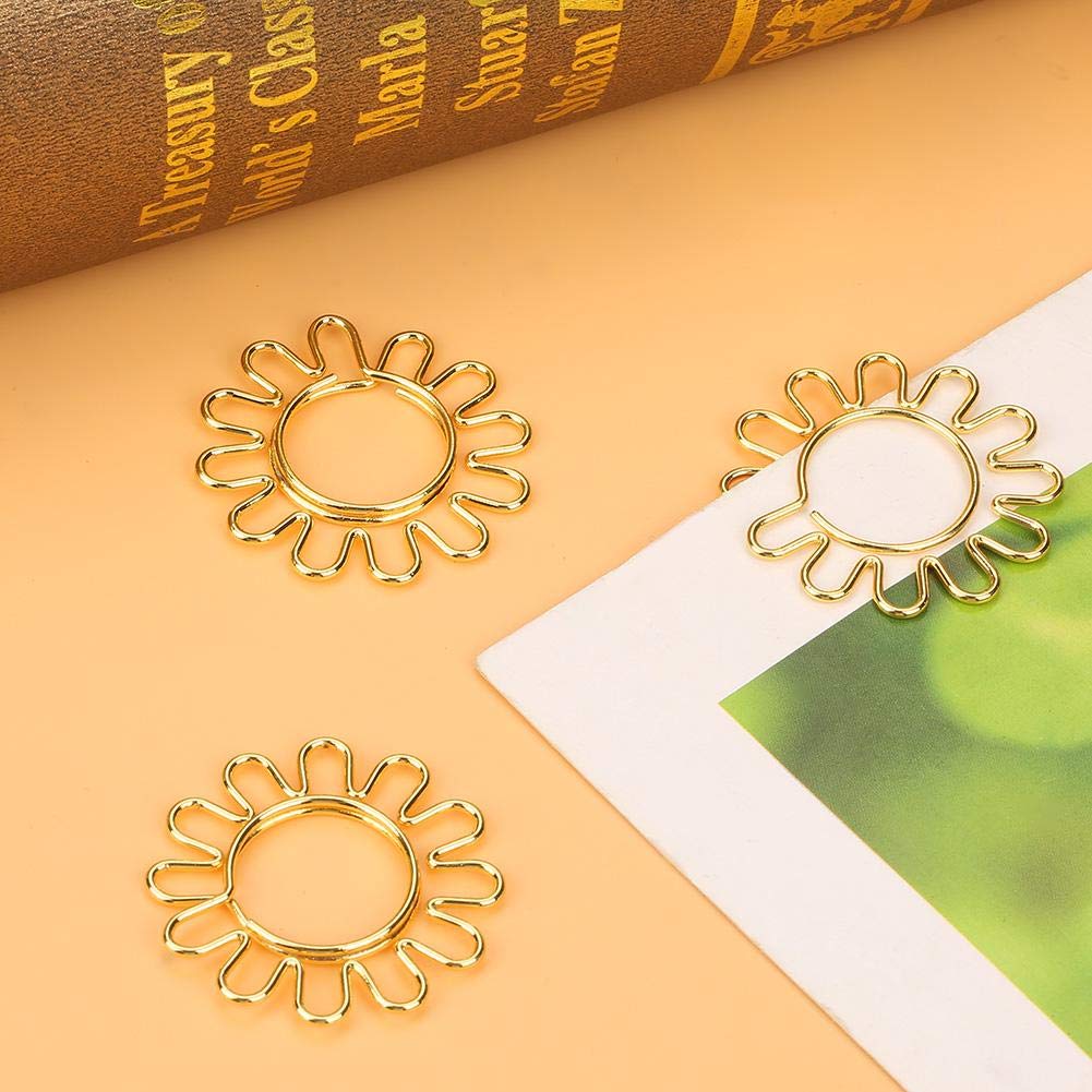 Sunflower Metal Paper Clips 10-Pack for Office and School