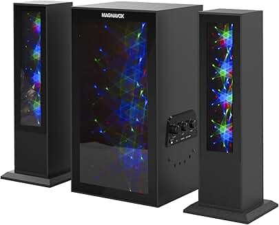 2.1 Home Entertainment System with Bluetooth and Color Lights