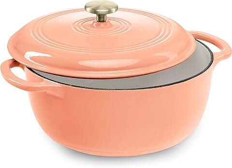 6 Quart Enamel Cast-Iron Dutch Oven with Lid