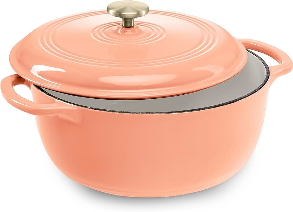 6 Quart Enamel Cast-Iron Dutch Oven with Lid