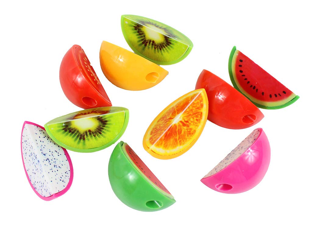 15-Piece Cartoon Fruit Shape Pencil Sharpeners
