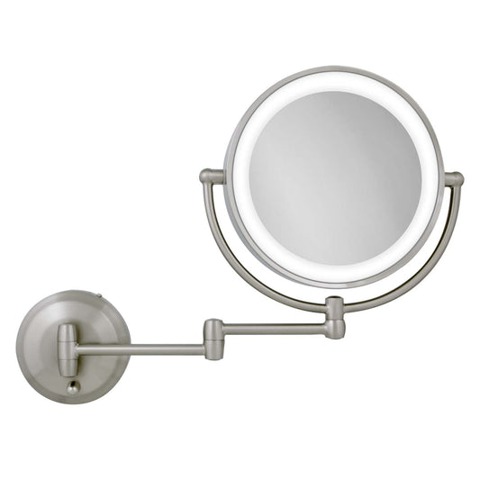 11" LED Wall Mounted Makeup Mirror 5 or 10X/1X Shaving Mirror Cordless or Battery-Operated Vanity Mirrors for Wall