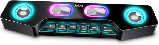 Wireless RGB Desktop Computer Speakers with Aux-in