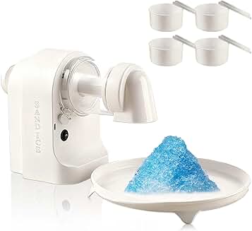 Rechargeable Portable Snow Cone Maker for Indoor and Outdoor Use