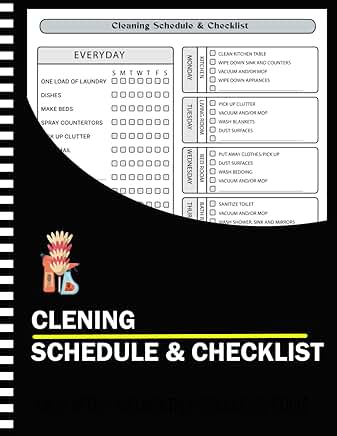 Household Cleaning Schedule and Checklist Planner
