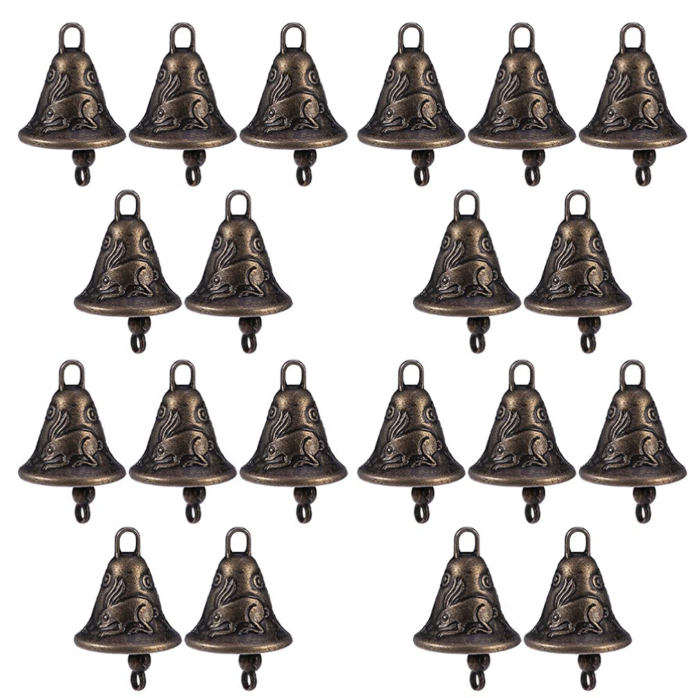 20PCS Vintage Metal Jingle Bells Set for Crafts and Decor