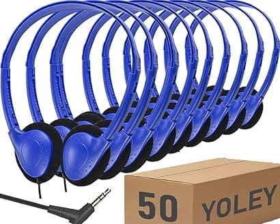 Bulk Classroom Headphones Set for Students and Kids