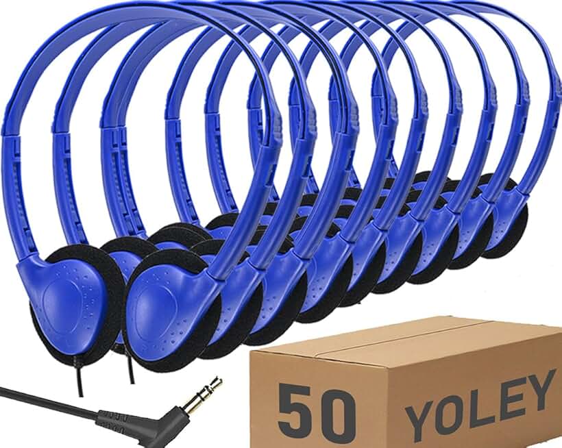 Bulk Classroom Headphones Set for Students and Kids