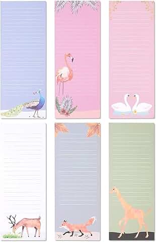 Magnetic Notepad Set with Animal Designs, 3.5 x 9 Inches