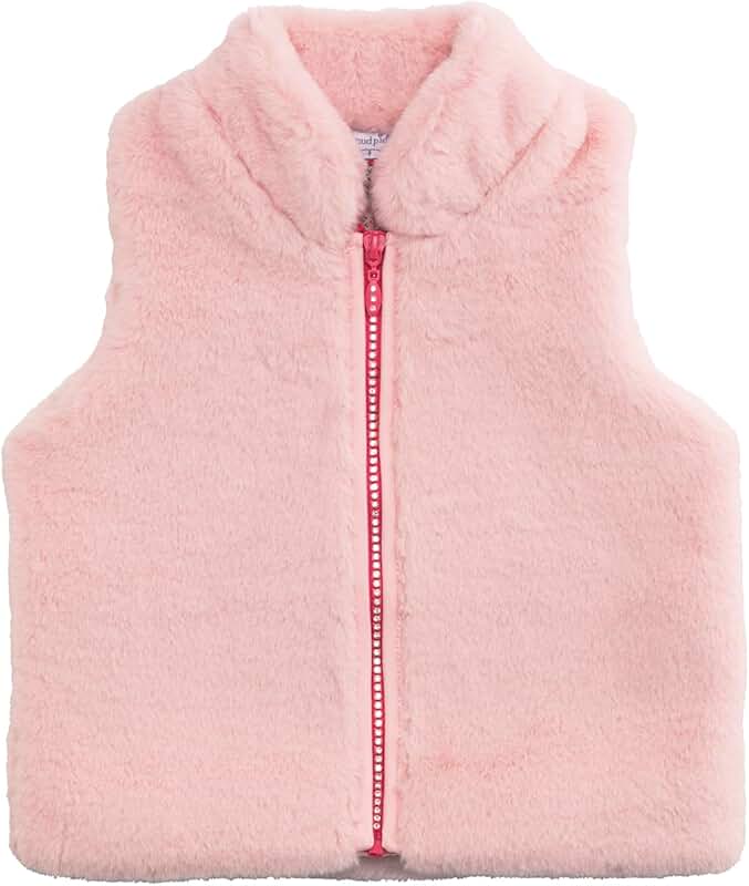 Pink Fur Zip Vest for Girls