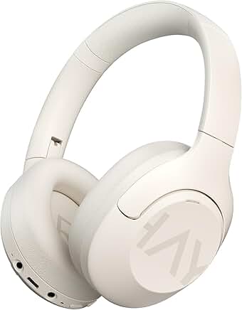 Wireless Over-Ear Headphones with Noise Cancellation and Long Battery