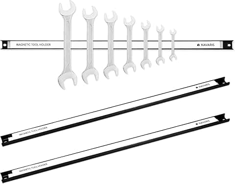 Set of 3 Heavy Duty Magnetic Tool Holders for Garage
