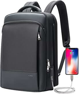 Expandable 15.6-inch Business Laptop Backpack with USB Charging