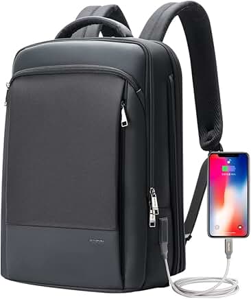 Expandable 15.6-inch Business Laptop Backpack with USB Charging