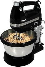 Convertible stand and hand mixer with 350-watt motor and 5 speeds