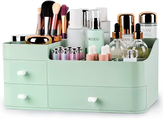 Large Capacity Makeup and Cosmetic Organizer with Drawers