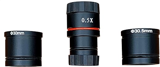 0.5X Microscope Camera Reduction Lens with Adapter Rings