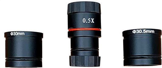 0.5X Microscope Camera Reduction Lens with Adapter Rings