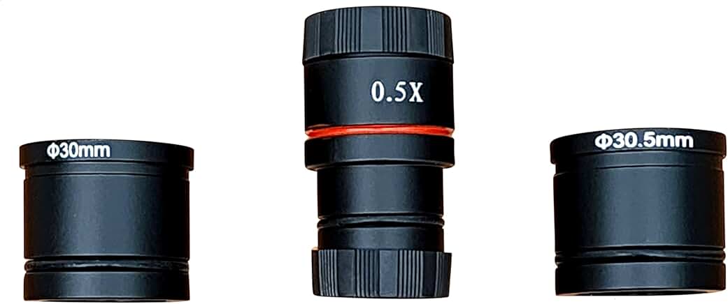 0.5X Microscope Camera Reduction Lens with Adapter Rings