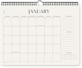2026 Monthly Wall Calendar, 14.2x11.2 inches