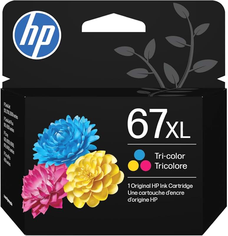 Tri-Color High-Yield Ink Cartridge for DeskJet and Envy Printers