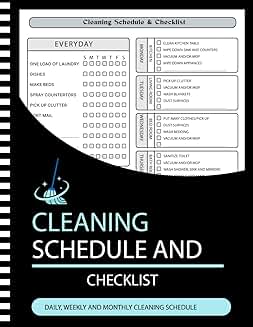 Household Cleaning Schedule and Checklist Planner