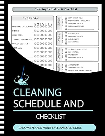 Household Cleaning Schedule and Checklist Planner