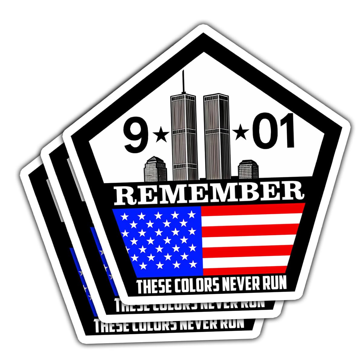 9/11 Remember Sticker for Car, Laptop, Helmet, Water Bottle
